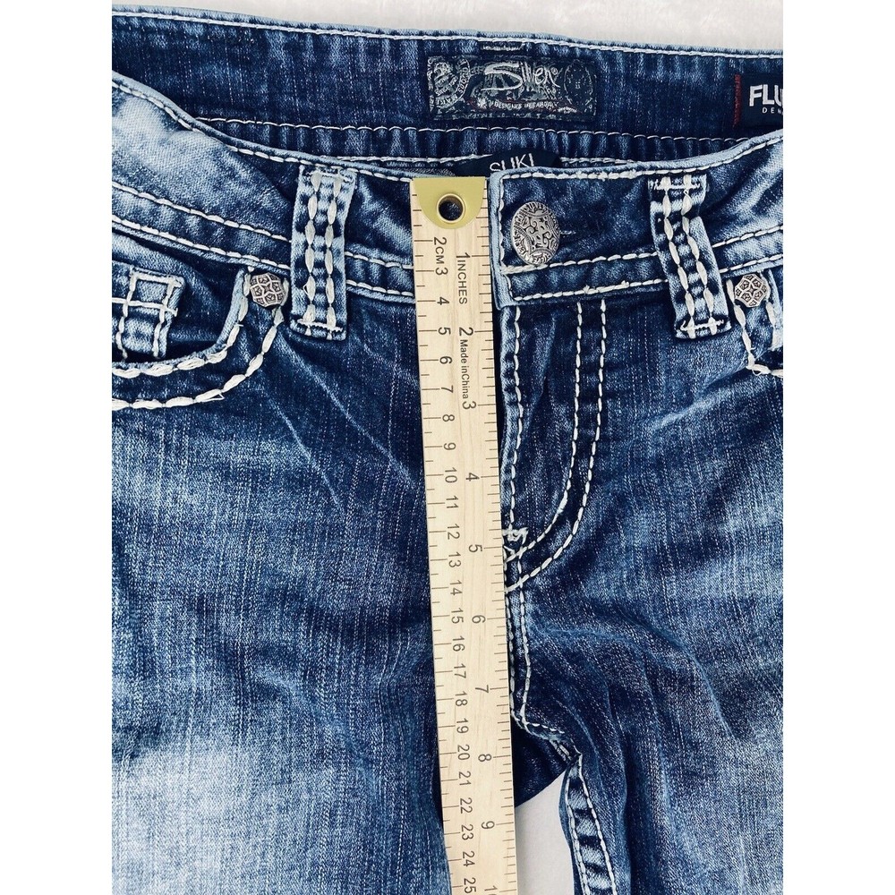 Silver Suki Capri Jeans Mid Rise Cropped Womens Size 29x22.5 - Picture 9 of 16